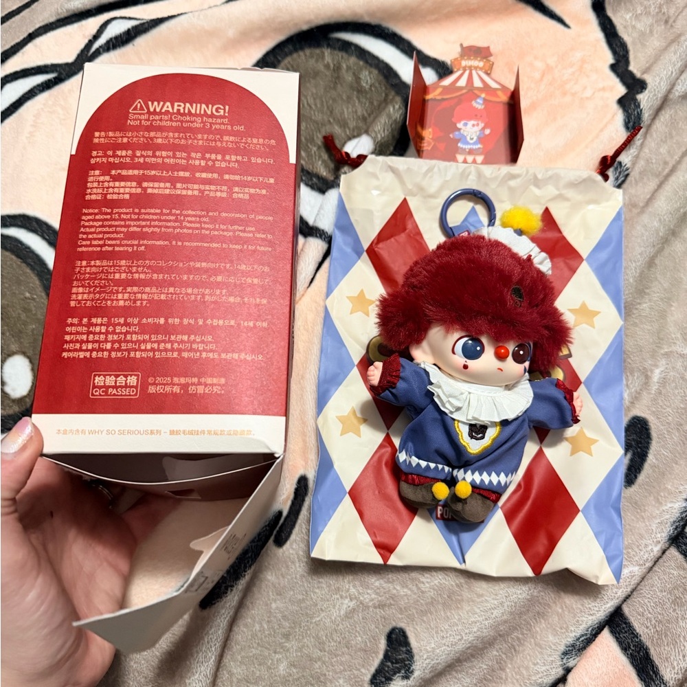 New “Flame Clown Dimoo” WHY SO SERIOUS Series Plush Doll Pendant - Picture 6 of 8